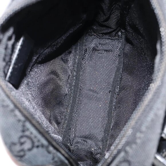 GUCCI GG Canvas Shoulder Bag Black Auth 152032 - Picture 10 of 16